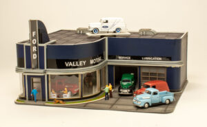 Menards O gauge car dealership building