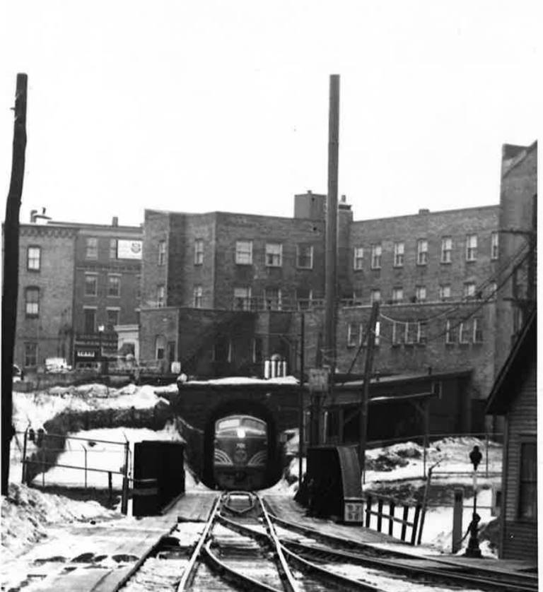 Tunnel under a town prototype Bellows Falls, Vermont Trains