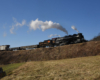 Side view of steam engine and train works upgrade