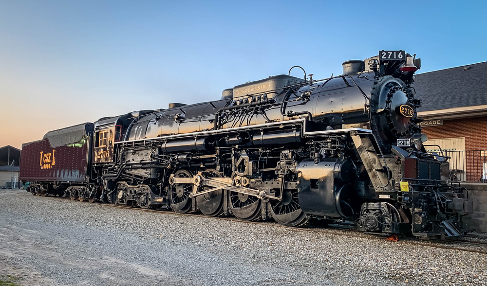 Steam locomotive at museum