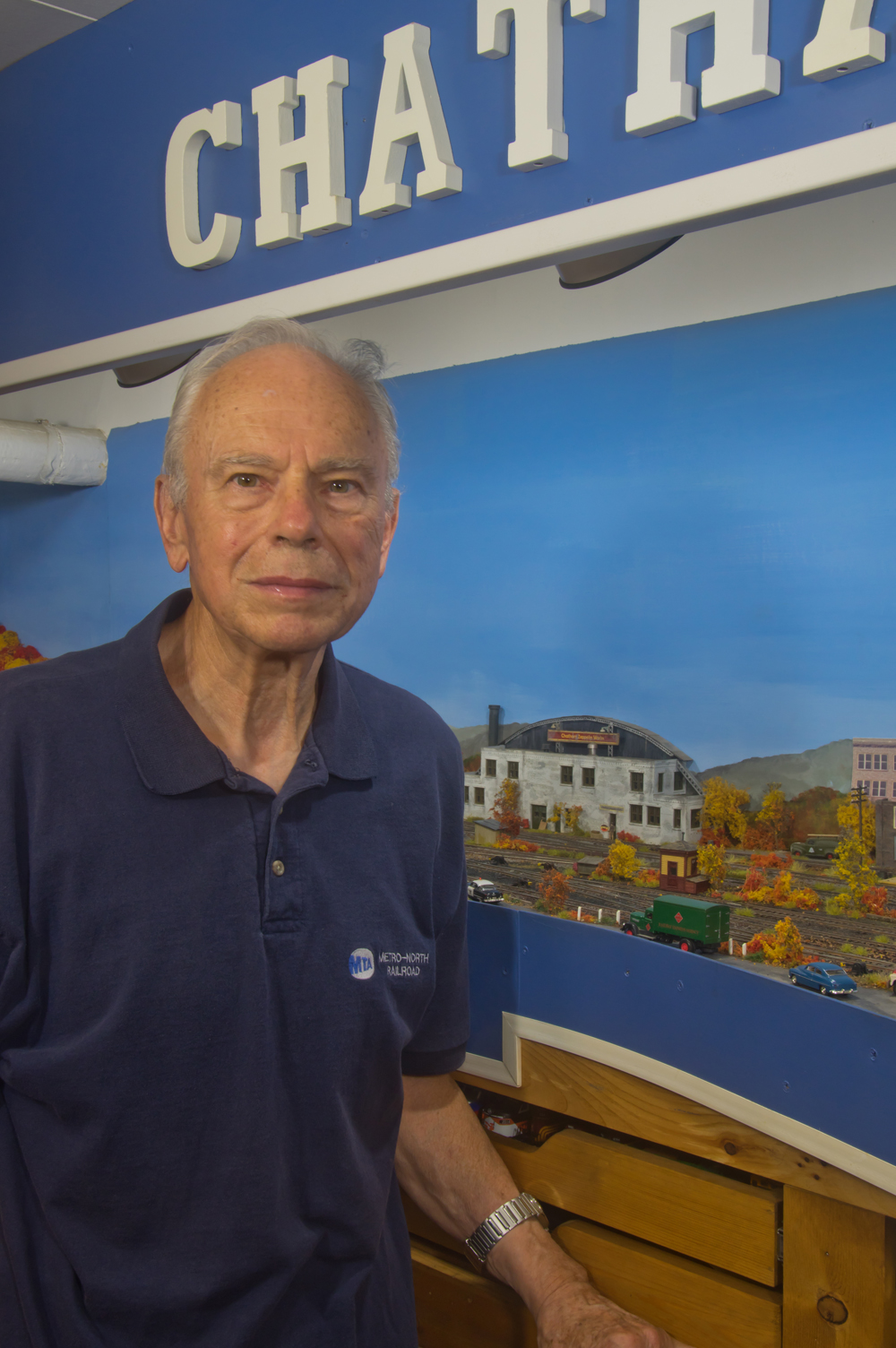 Man standing in front of layout