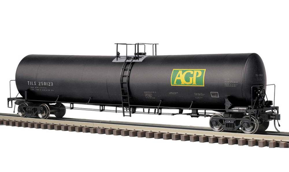 Black tank car in O scale
