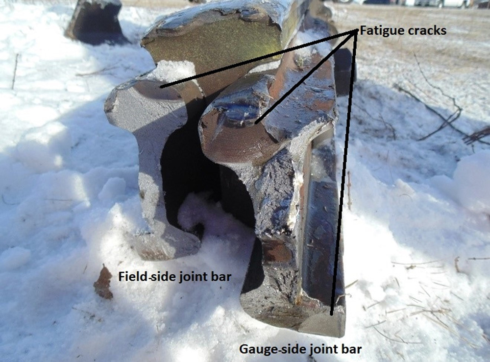 Photo of broken rail joint