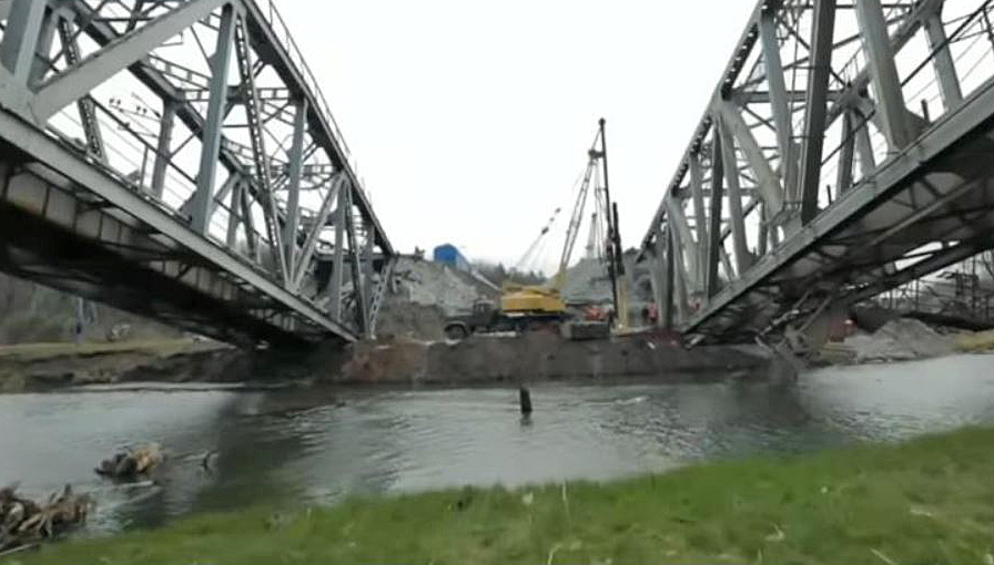 Repair work underway on rail bridges