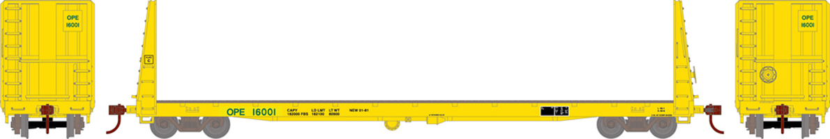 yellow flatcar