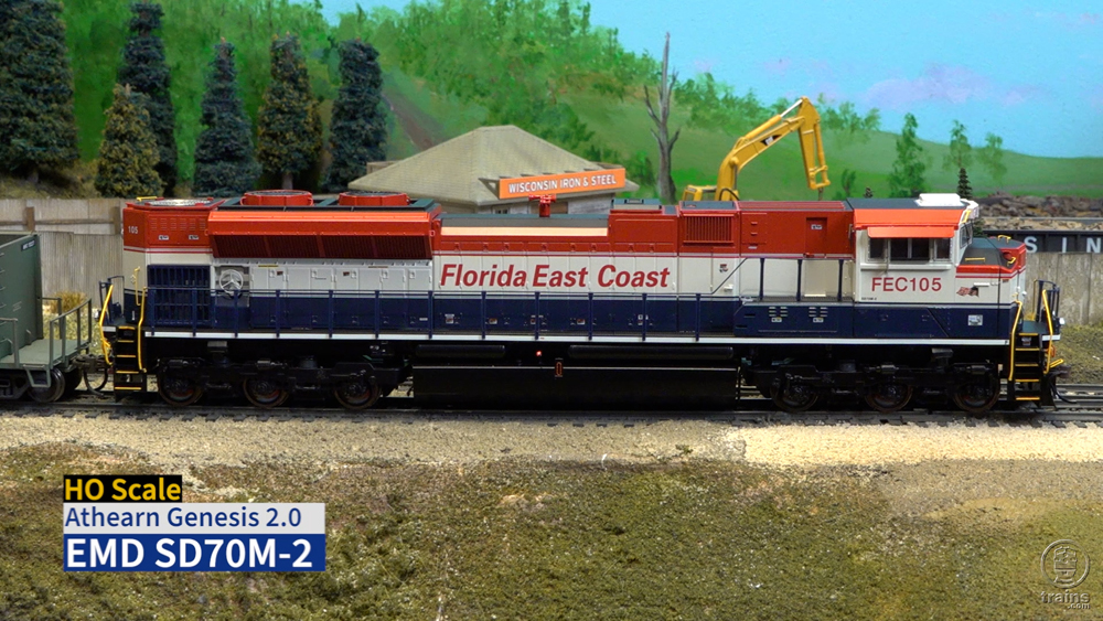 Florida East Coast paint scheme on a locomotive