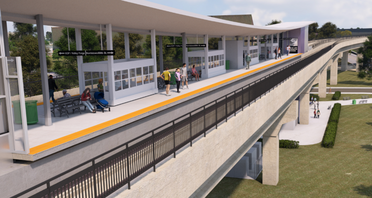 artist rendering of new transit station