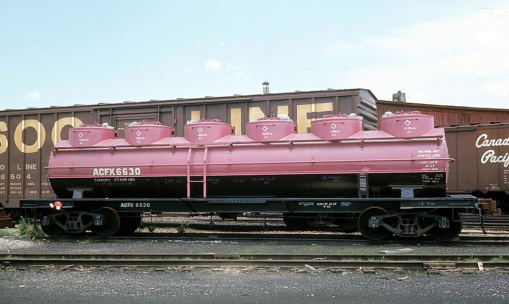 Six-dome wine tank car