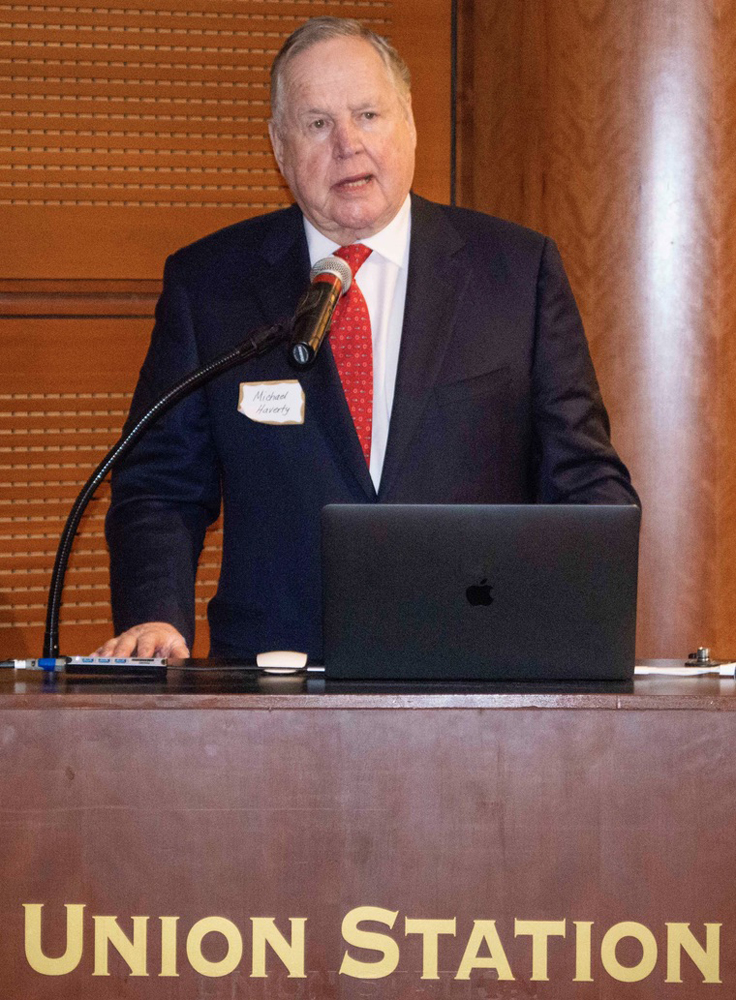 Man speaking at podium