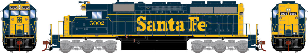 illustration of Santa Fe locomotive