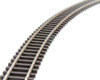 Photo of model train track on white background