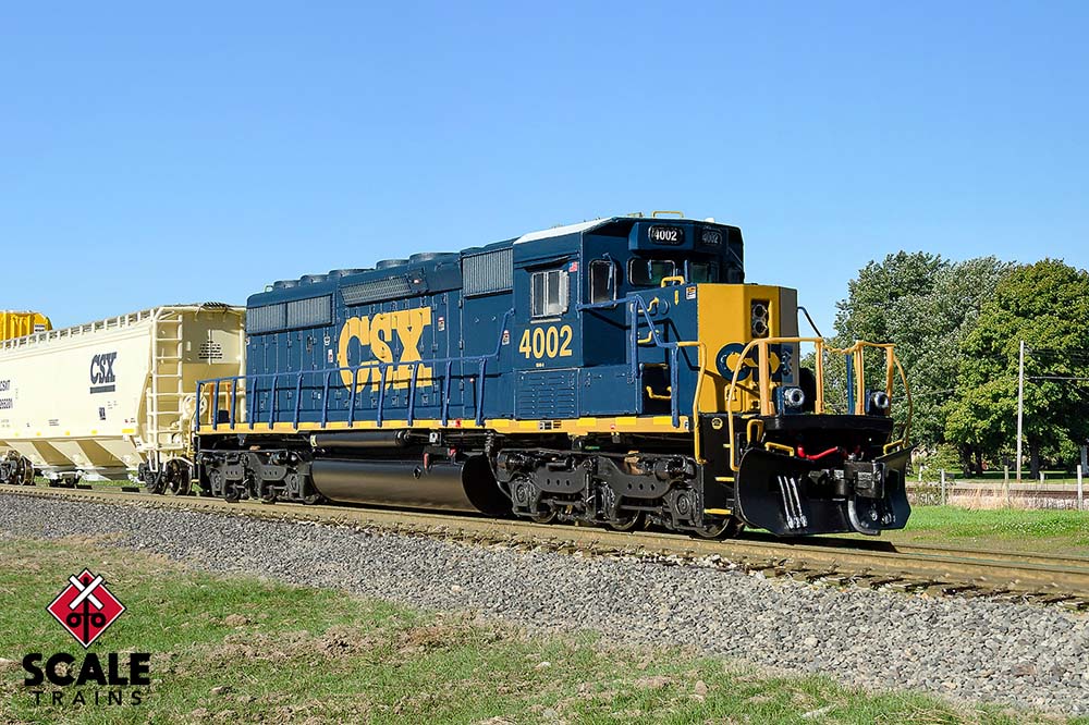 CSX blue with yellow nose locomotive