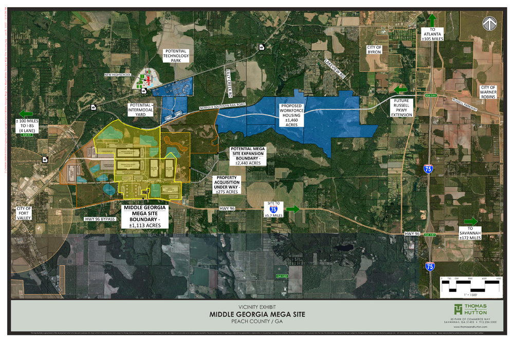 Map with notations on transportation, utilities, other features