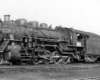 Steam locomotive with protruding crescent around headlight