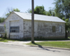 Weather-beaten depot now used as garage