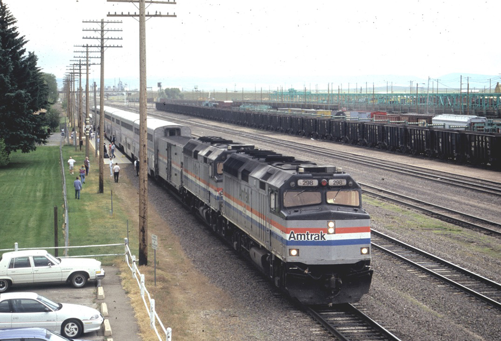 Passenger train at station