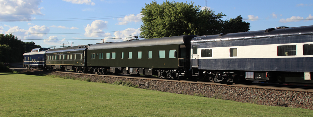 Two heavyweight observation cars and a dome-observation