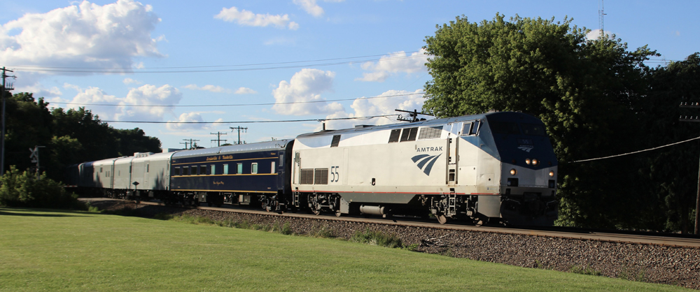 Locomotive and passenger cars