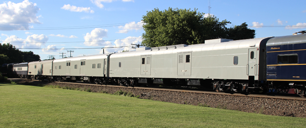 Three current or former baggage cars