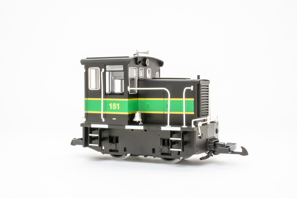 green and black large scale locomotive