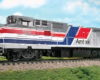 Photo of HO scale wide-cab Amtrak locomotive