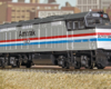 Photo of N scale passenger locomotive on scenicked base