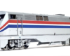 Large scale passenger locomotive on white background