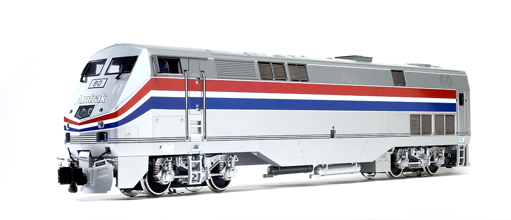Large scale passenger locomotive on white background
