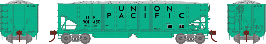 Drawing of a green ballast hopper