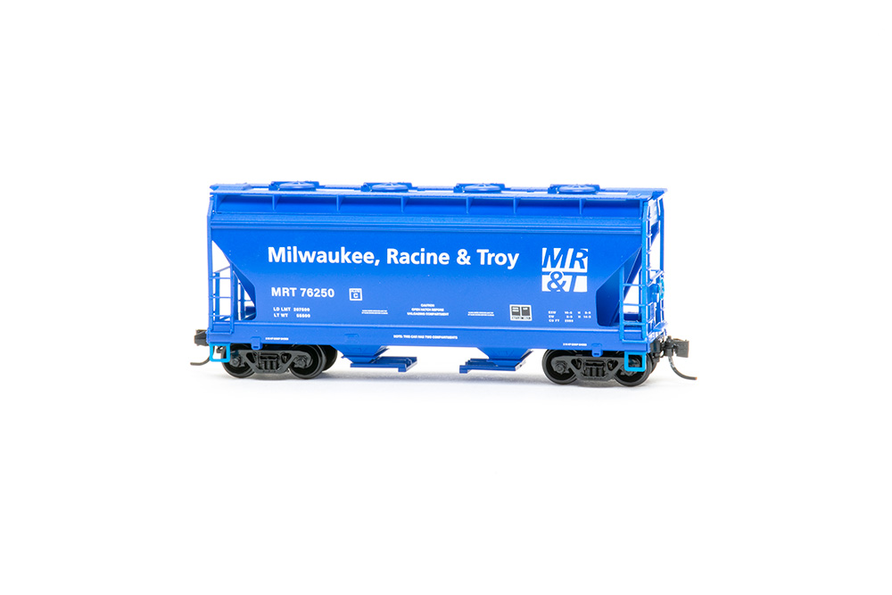 Blue covered hopper