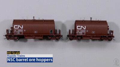 Rapido Trains HO scale barrel ore hoppers