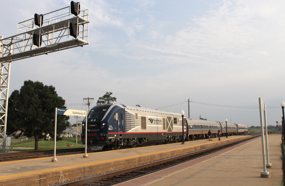 Train at station platform