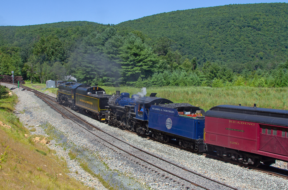 Locomotives on passenger train