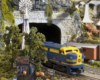 Lionel engine runs on O gauge Halloween layout