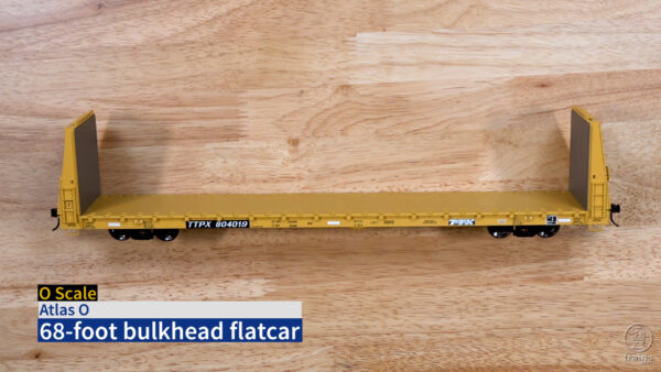 Atlas O bulkhead flatcar