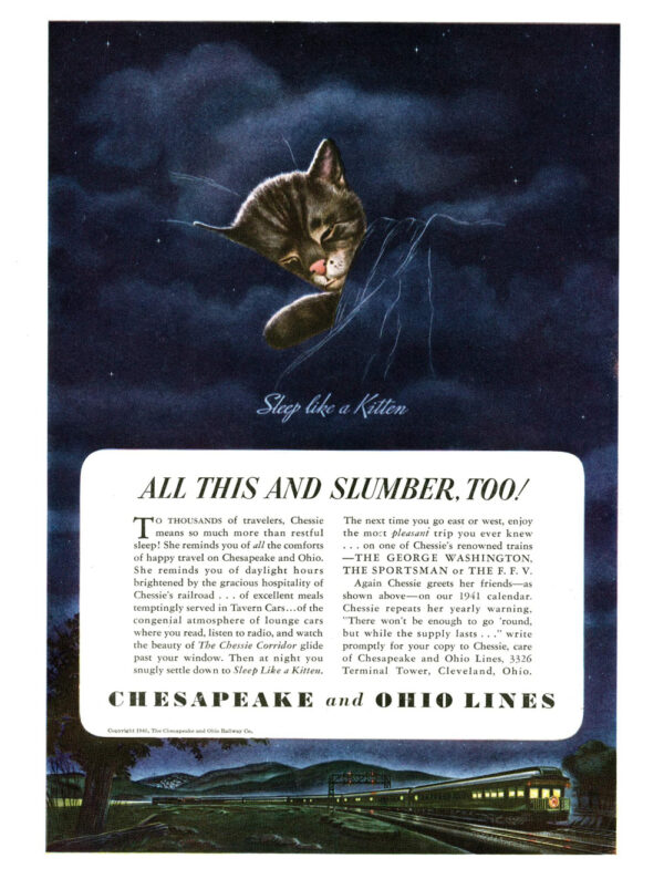 Chessie the railroad kitten - Trains