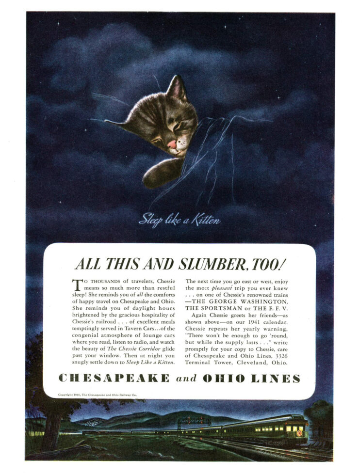 Chessie the railroad kitten - Trains