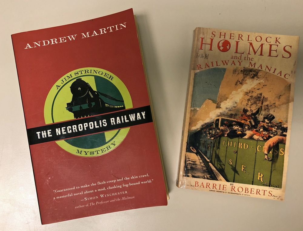 two railway themed books