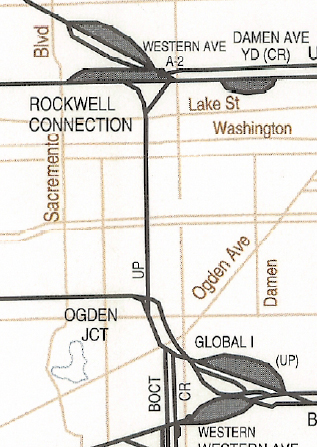 Map showing Union Pacific's Rockwell Line