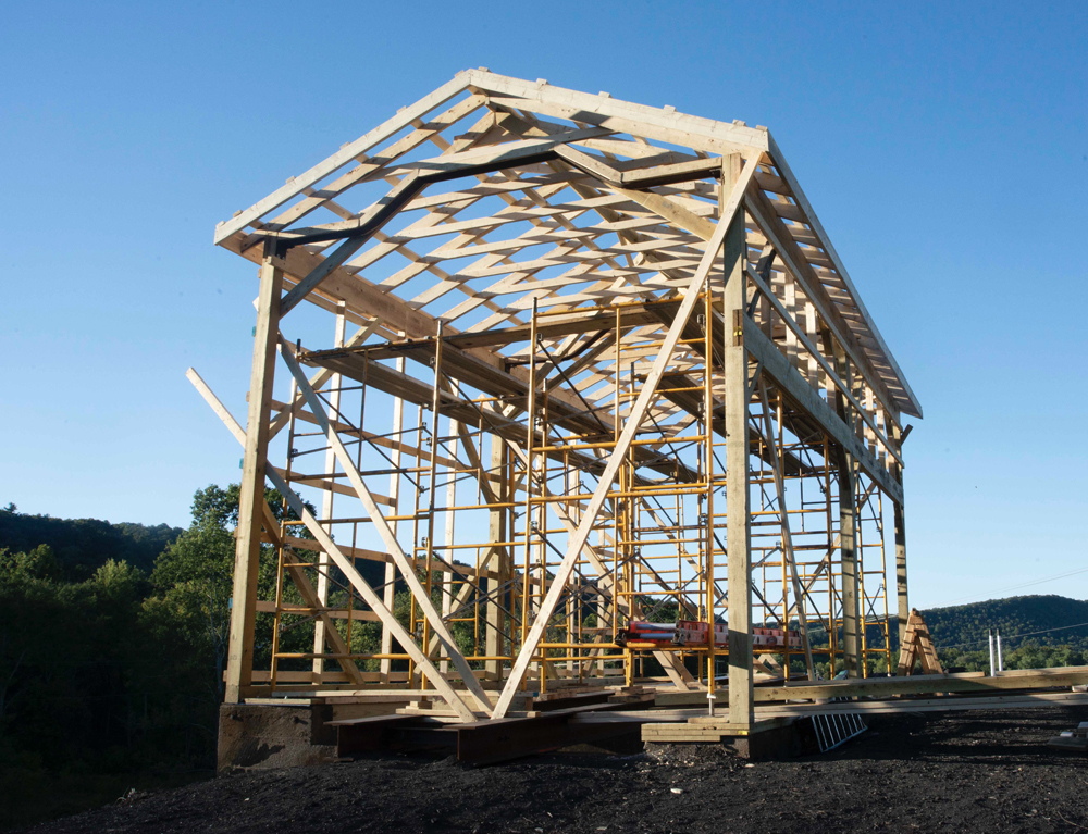 Wooden framework for building
