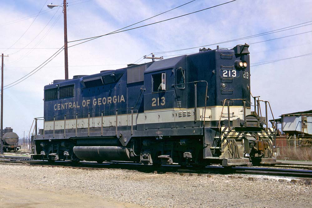 Central of Georgia Railway diesel locomotive standing alone