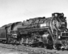 Steam locomotive in profile
