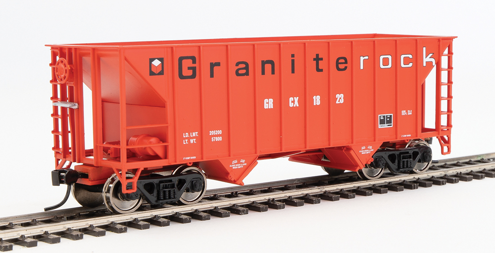 Model of orange two-bay hopper