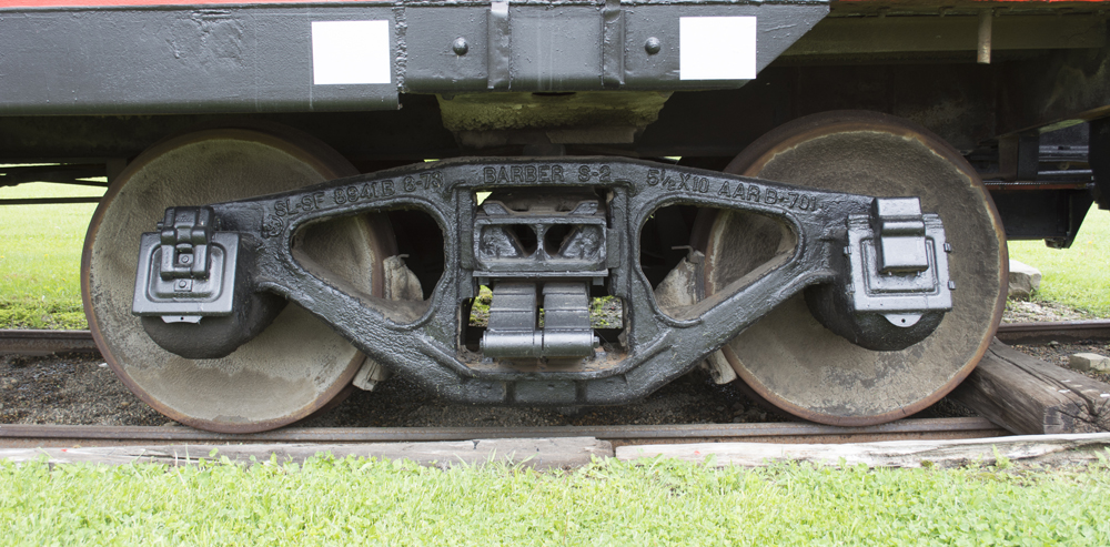 Color photo of caboose truck