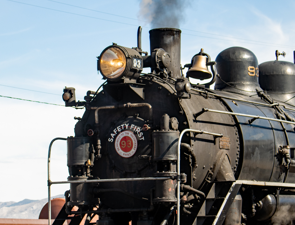 closeup photo of locomotive headlight