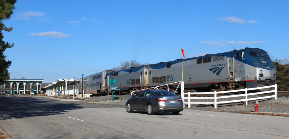 Passenger train with two locomotives