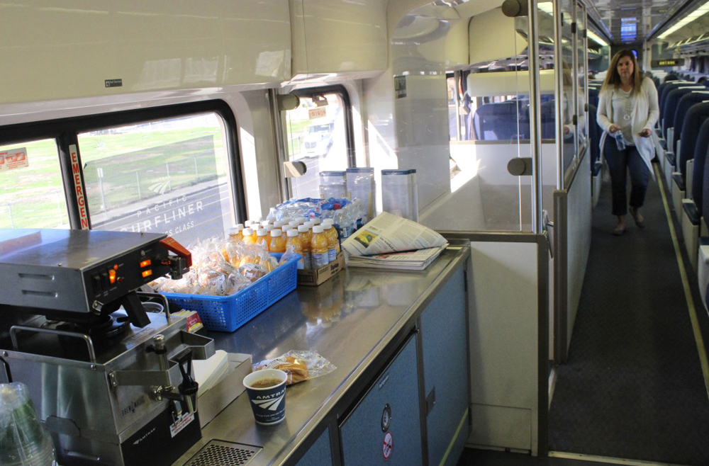 Galley area of passenger car