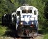 clean blue and white locomotives