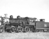 Steam Missouri-Kansas-Texas locomotive in profile