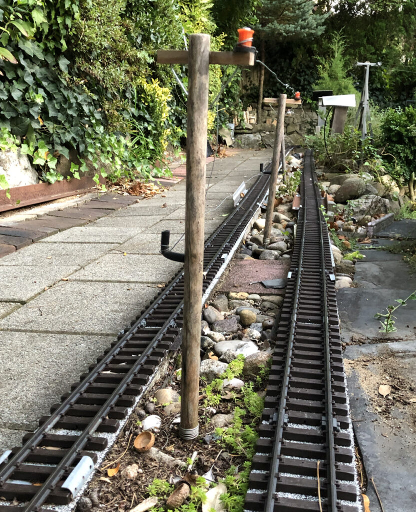 view of tracks on garden railway